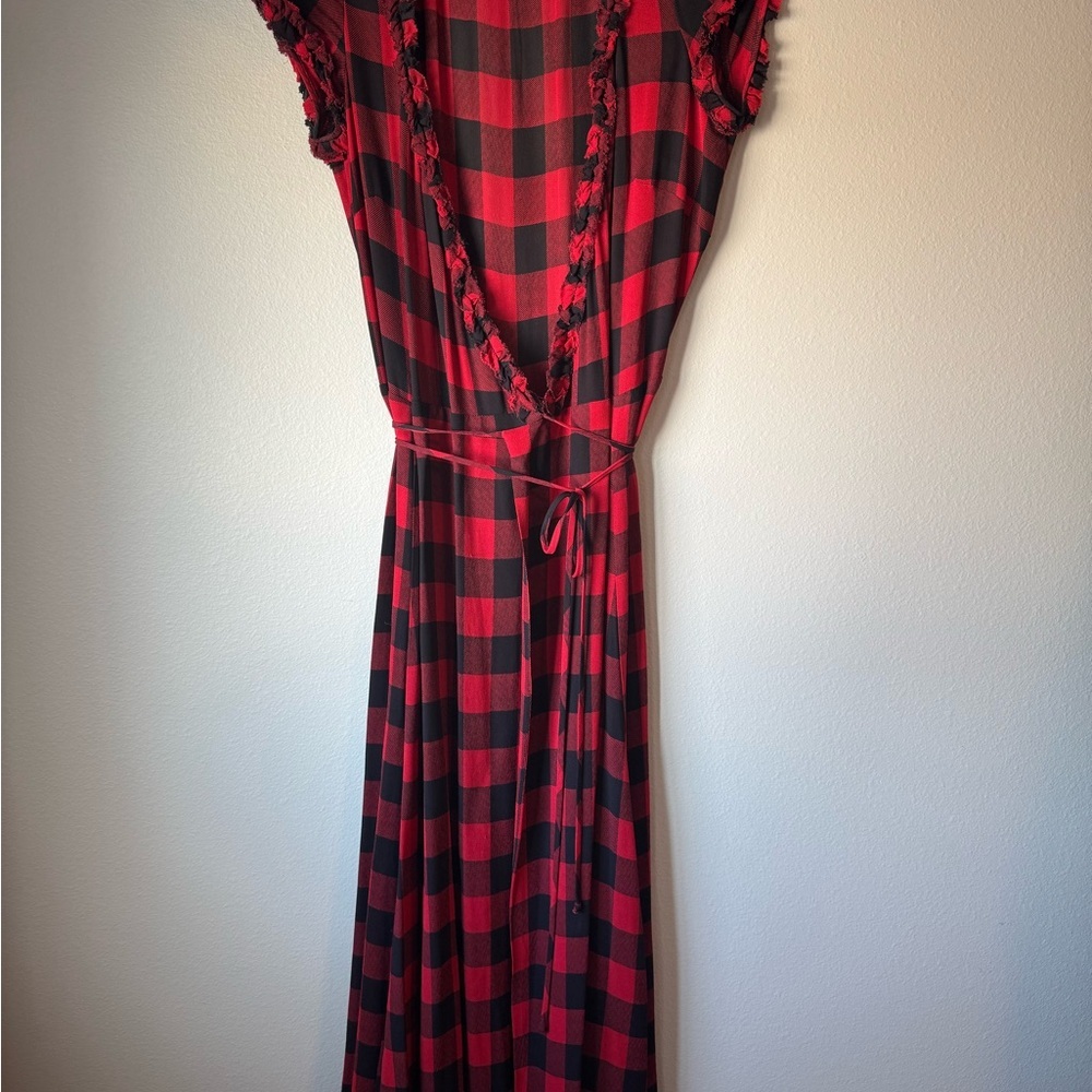 Reformation Gwyneth Buffalo Plaid Wrap Dress